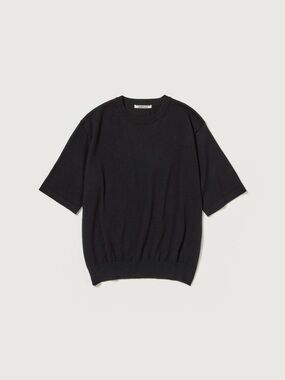 Men's Black Short-Sleeve Knit Tee